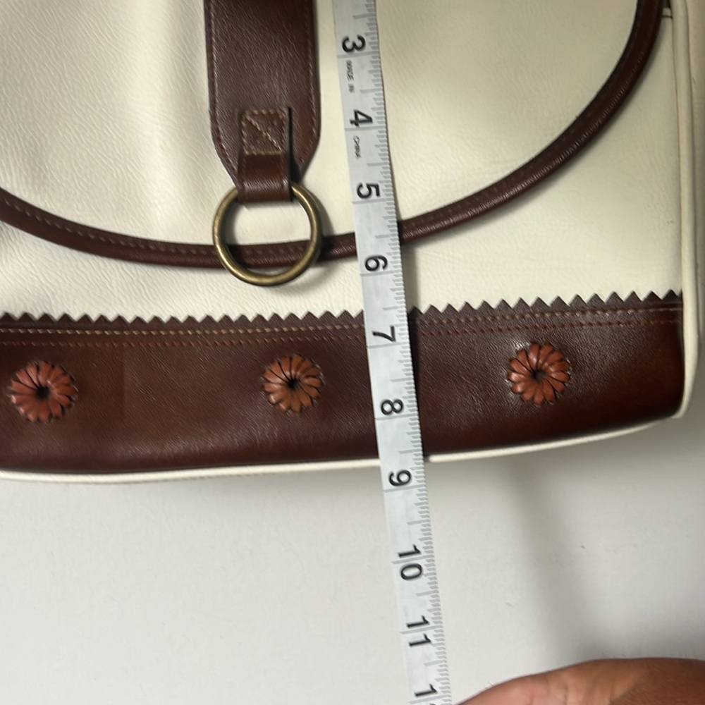 Vtg 90s Liz Claiborne Brown and White Women’s Crossbody Purse 🔴 - Picture 4 of 9